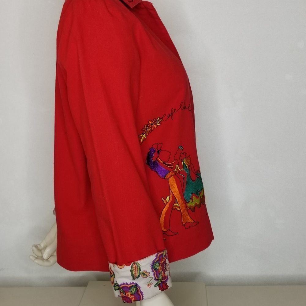 Ruby Rd. Womens Red Cotton Button Front Floral Li… - image 4